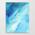 Emerald Sea Waves - Abstract Ombre Flowing Ink Notebook Gallery Image 4