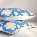 Abstract blue organic shape pattern Pillow Sham Gallery Image 3