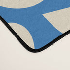 Abstract blue organic shape pattern Desk Mat Gallery Image 4