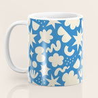 Abstract blue organic shape pattern Coffee Mug Gallery Image 3