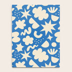 Abstract blue organic shape pattern Notebook Gallery Image 4