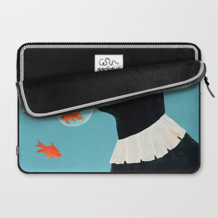 Cat and Goldfish Laptop Sleeve Gallery Image 2