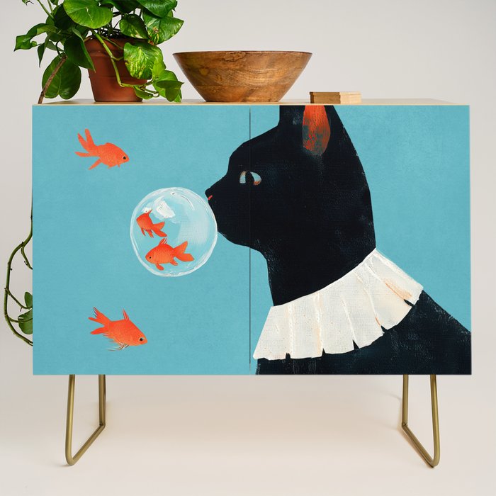 Cat and Goldfish Credenza Gallery Image 1