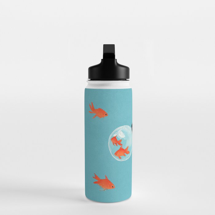 Cat and Goldfish Water Bottle Gallery Image 3