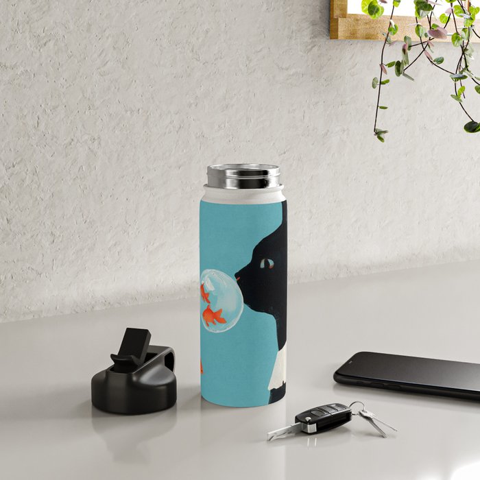 Cat and Goldfish Water Bottle Gallery Image 4