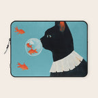 Cat and Goldfish Laptop Sleeve Gallery Image 1