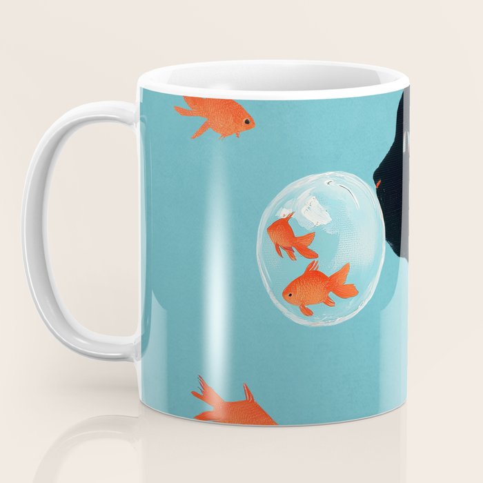 Cat and Goldfish Coffee Mug Gallery Image 3