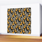 Jackalope - black & marigold  Wall Mural Gallery Image 2