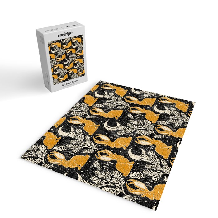 Jackalope - black & marigold  Jigsaw Puzzle Gallery Image 2