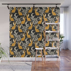 Jackalope - black & marigold  Wall Mural Gallery Image 1