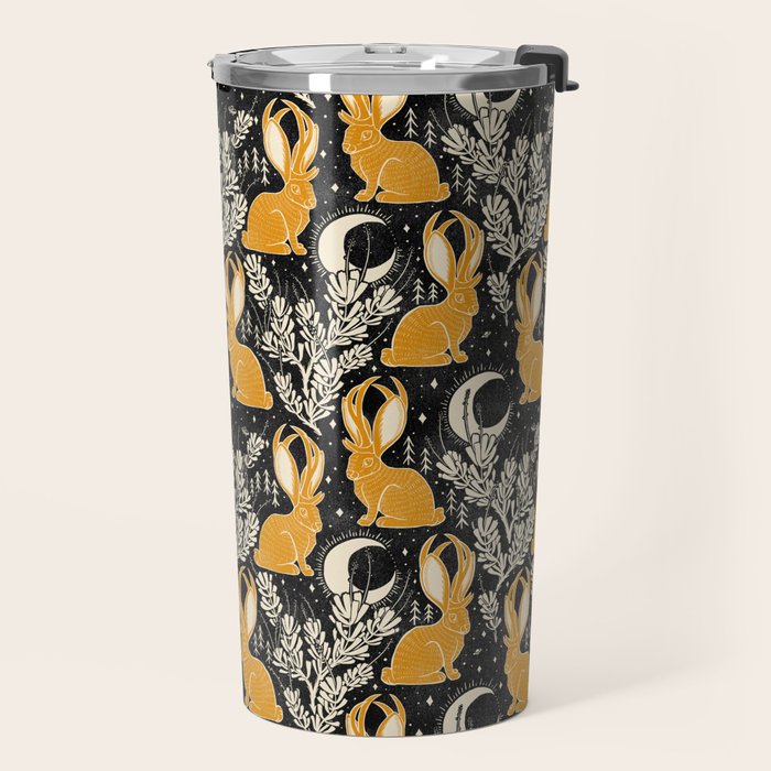 Jackalope - black & marigold  Travel Mug Gallery Image 2