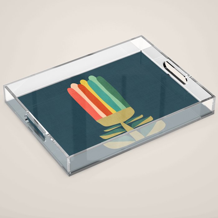 Little rainbow flower Acrylic Tray Gallery Image 1