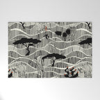 Wildlife Safari Savannah black ´n white Welcome Mat Gallery Image 1