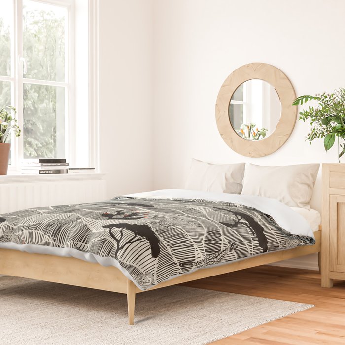 Wildlife Safari Savannah black ´n white Duvet Cover Gallery Image 2