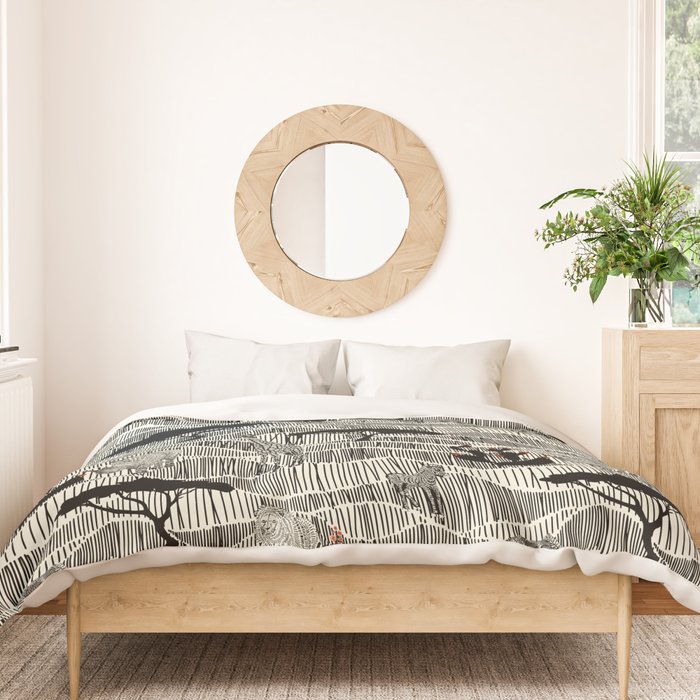 Wildlife Safari Savannah black ´n white Duvet Cover Gallery Image 3