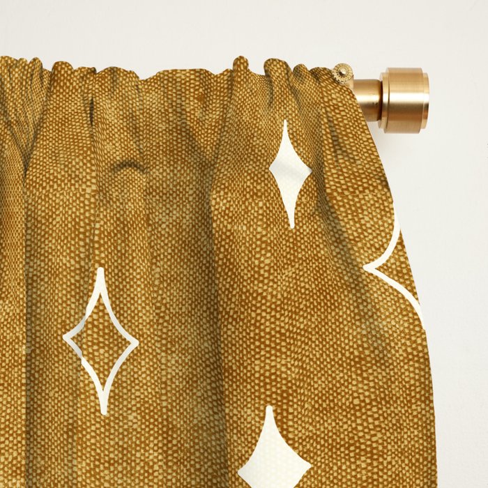 moon and stars - mustard Window Curtain Gallery Image 2