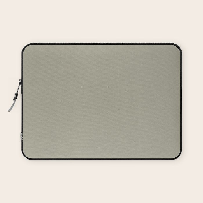 Neutral Mushroom Solid Color Laptop Sleeve Gallery Image 1