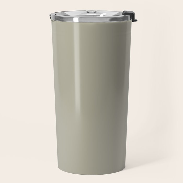 Neutral Mushroom Solid Color Travel Mug Gallery Image 2
