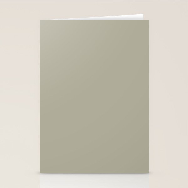 Neutral Mushroom Solid Color Stationery Card Gallery Image 1