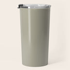 Neutral Mushroom Solid Color Travel Mug Gallery Image 3