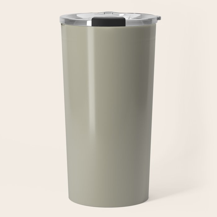 Neutral Mushroom Solid Color Travel Mug Gallery Image 1