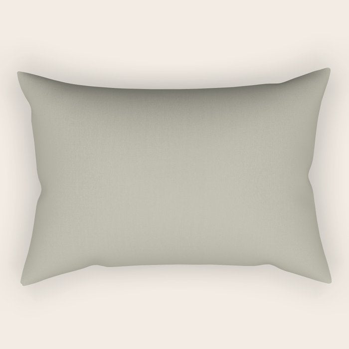 Neutral Mushroom Solid Color Rectangular Pillow Gallery Image 1