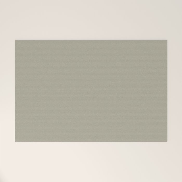 Neutral Mushroom Solid Color Welcome Mat Gallery Image 1