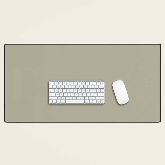 Neutral Mushroom Solid Color Desk Mat Gallery Image 1
