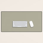 Neutral Mushroom Solid Color Desk Mat Gallery Image 1