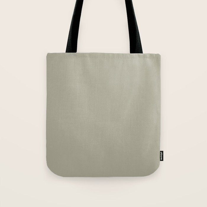 Neutral Mushroom Solid Color Tote Bag Gallery Image 1