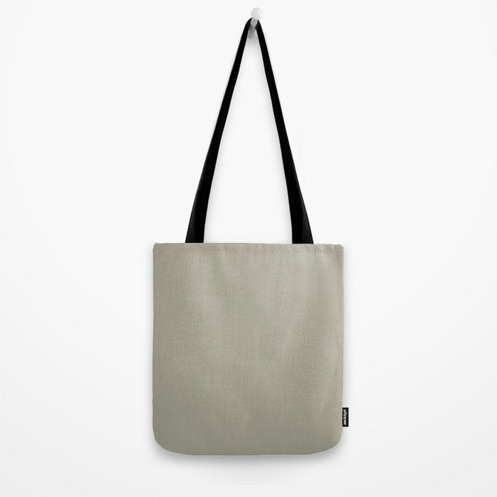 Neutral Mushroom Solid Color Tote Bag Gallery Image 2