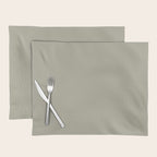 Neutral Mushroom Solid Color Placemat Gallery Image 1