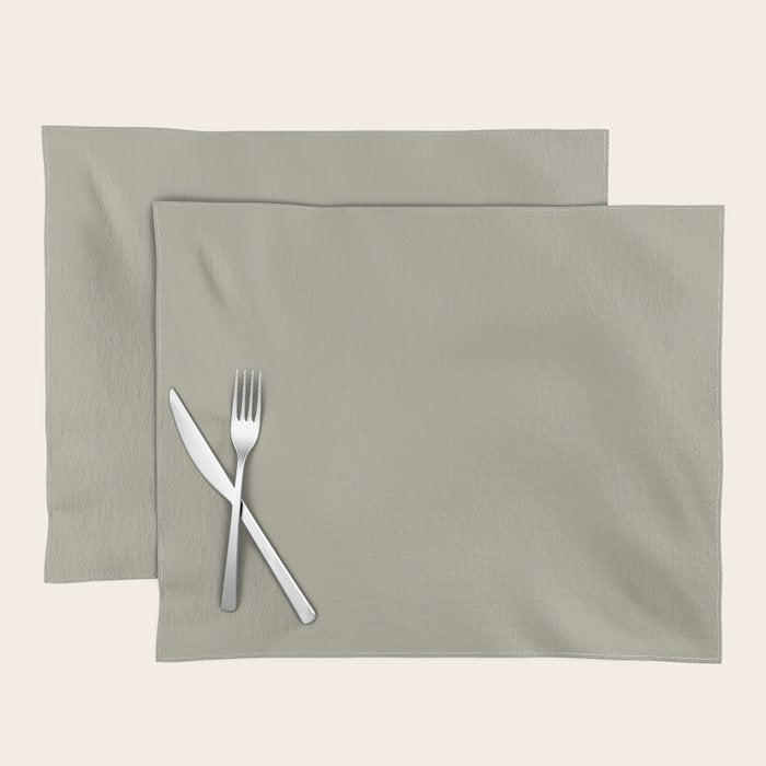 Neutral Mushroom Solid Color Placemat Gallery Image 1
