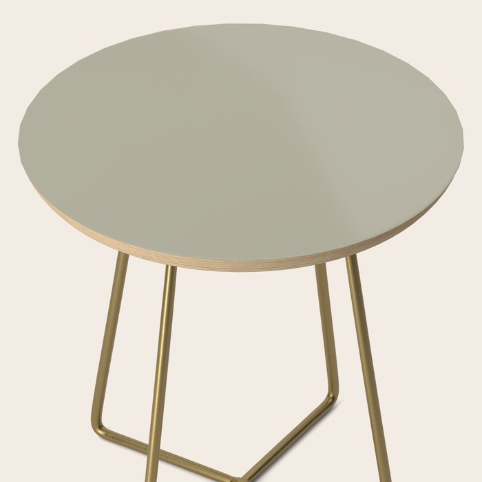 Neutral Mushroom Solid Color Side Table Gallery Image 2