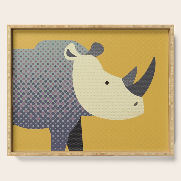 Whimsy Rhinoceros II Serving Tray Gallery Image 1