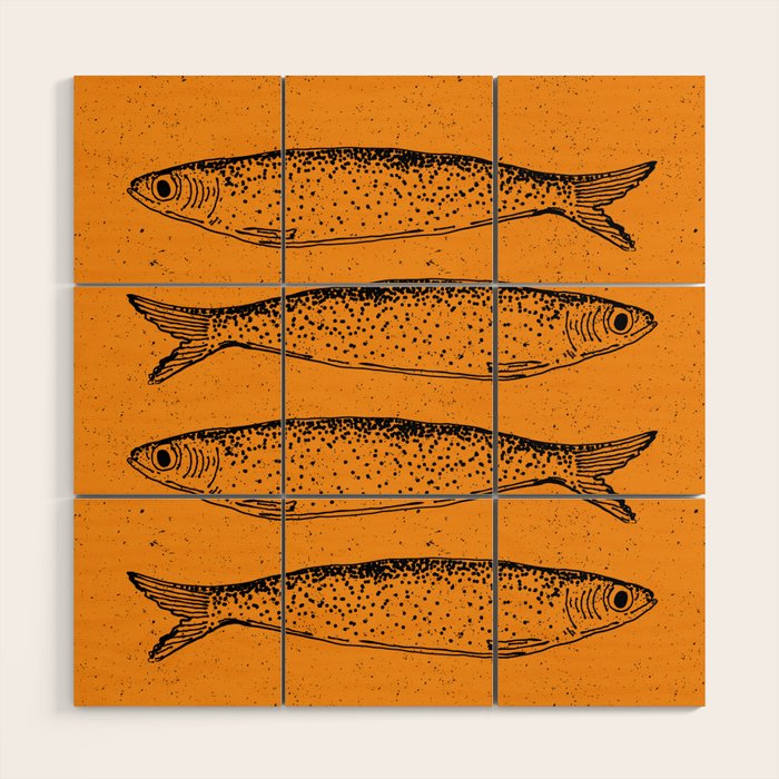 Sardine Fish Wood Wall Art Gallery Image 1