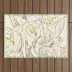 Minimalist Garden flowers Outdoor Rug Gallery Image 1