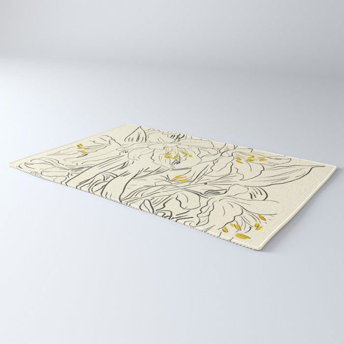 Minimalist Garden flowers Rug Gallery Image 3