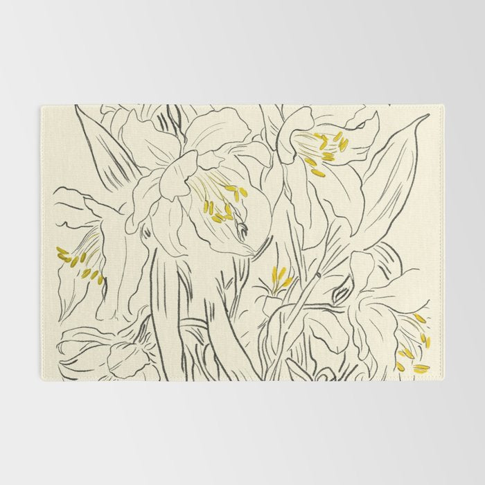 Minimalist Garden flowers Rug Gallery Image 2
