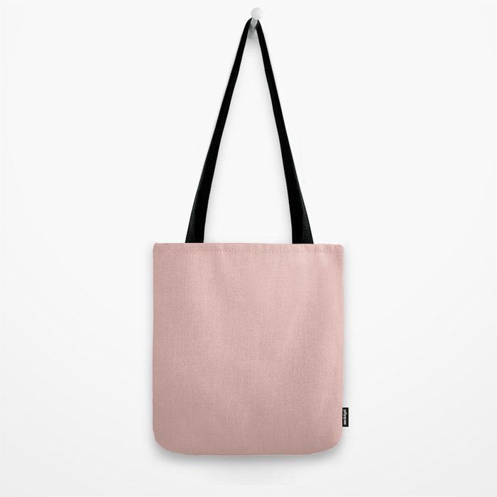 Solid Color Rose Gold Pink Tote Bag Gallery Image 2