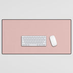 Solid Color Rose Gold Pink Desk Mat Gallery Image 1