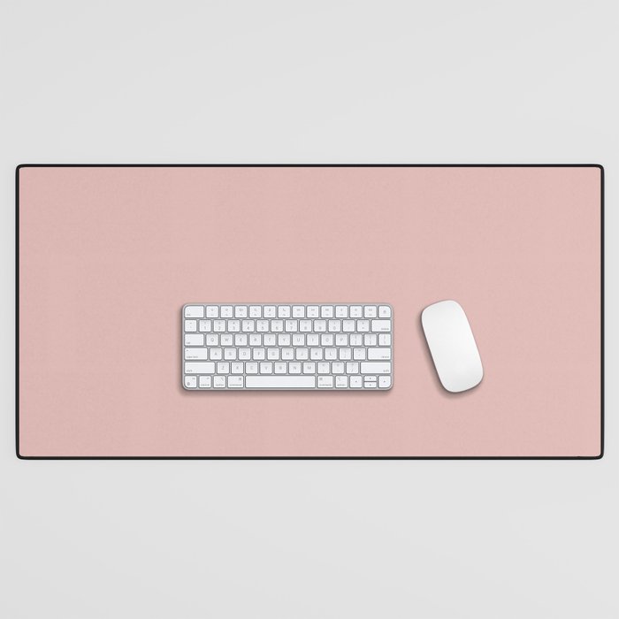Solid Color Rose Gold Pink Desk Mat Gallery Image 1