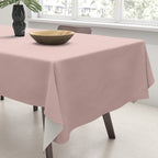 Solid Color Rose Gold Pink Tablecloth Gallery Image 3
