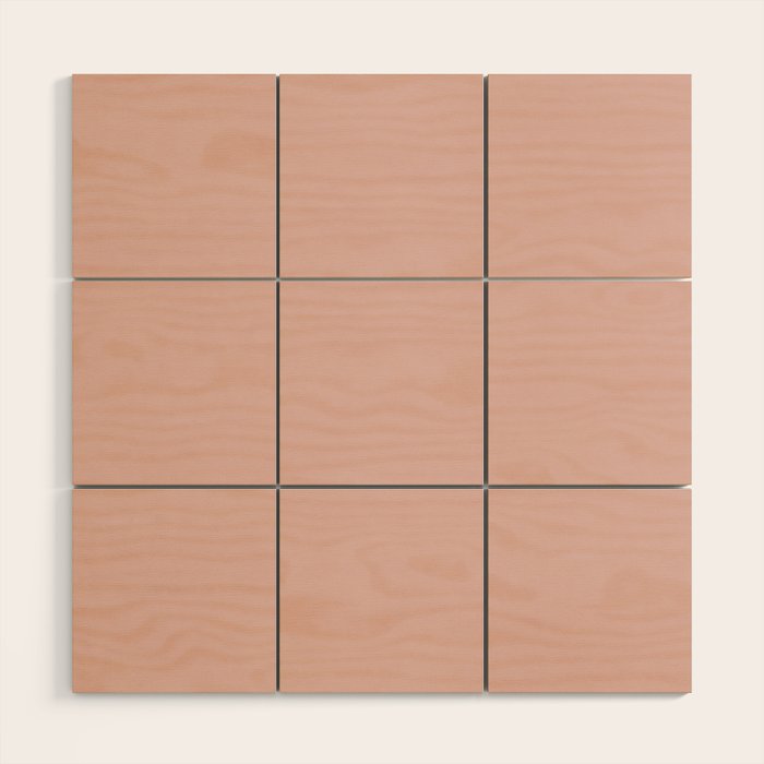 Solid Color Rose Gold Pink Wood Wall Art Gallery Image 1