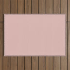 Solid Color Rose Gold Pink Outdoor Rug Gallery Image 1