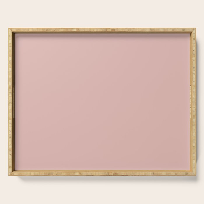 Solid Color Rose Gold Pink Serving Tray Gallery Image 1