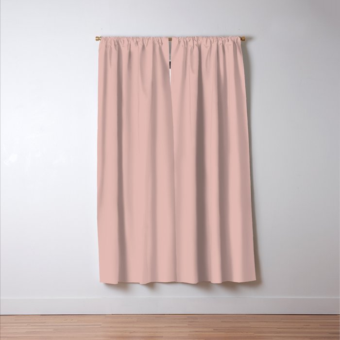 Solid Color Rose Gold Pink Window Curtain Gallery Image 3