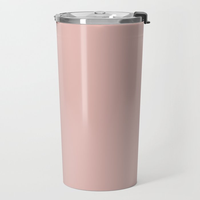 Solid Color Rose Gold Pink Travel Mug Gallery Image 2