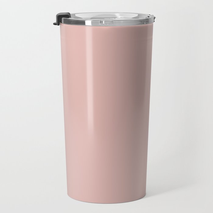 Solid Color Rose Gold Pink Travel Mug Gallery Image 3