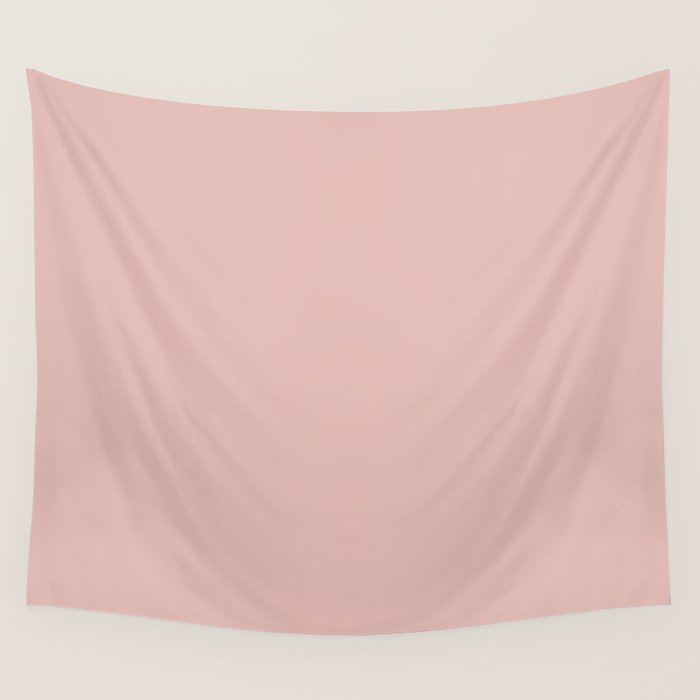 Solid Color Rose Gold Pink Wall Tapestry Gallery Image 1